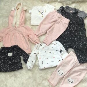 Carters 3 month bundle cats long sleeve winter baby girl